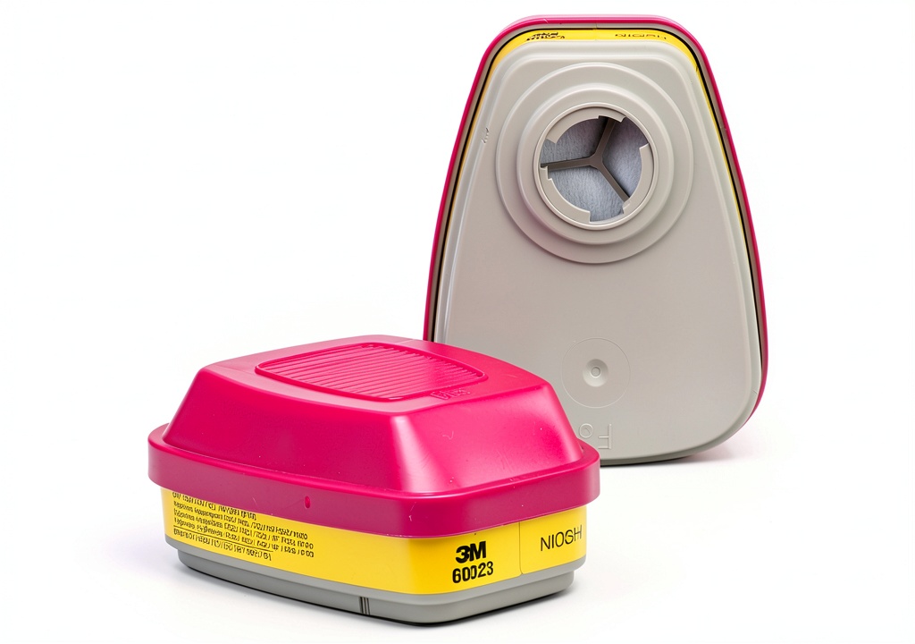 3M 60923 Respirator Cartridge showing swept-back design and bayonet connection