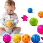 JoFAN Silicone Balls Multicolor 6 Pack for Babies Toddlers-0