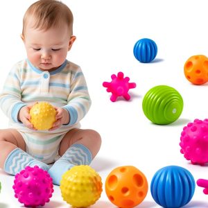 JoFAN Silicone Balls Multicolor 6 Pack for Babies Toddlers-0