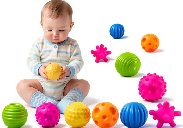 JoFAN Silicone Balls Multicolor 6 Pack for Babies Toddlers-0
