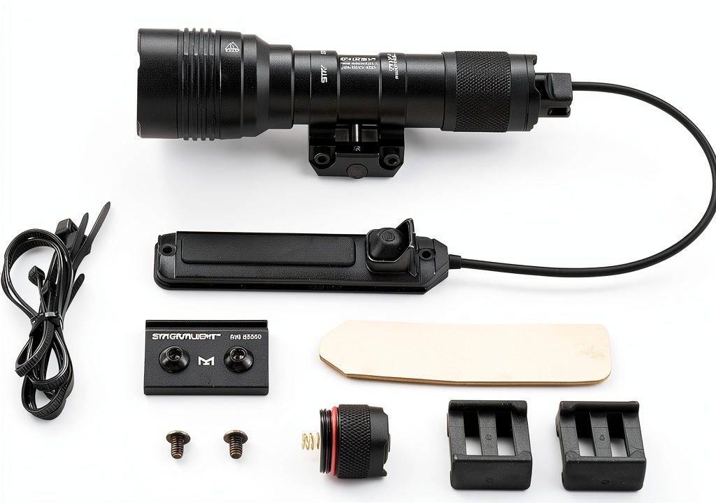 Streamlight tactical flashlight in black aluminum finish