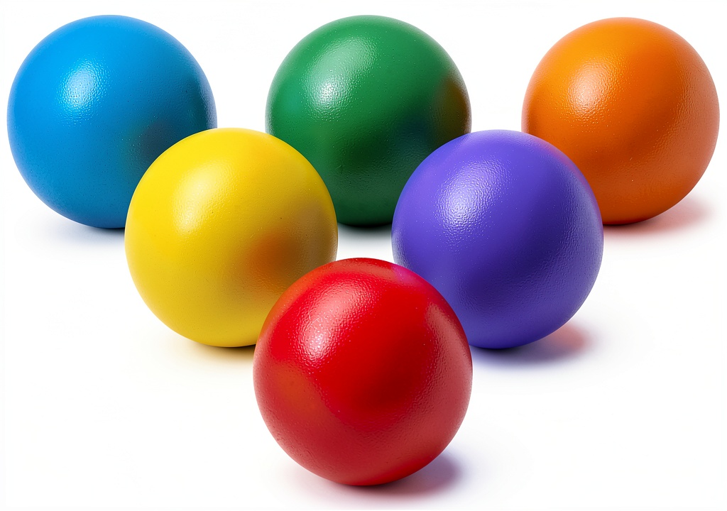 Botabee toddler balls in multi-colored display on a play mat