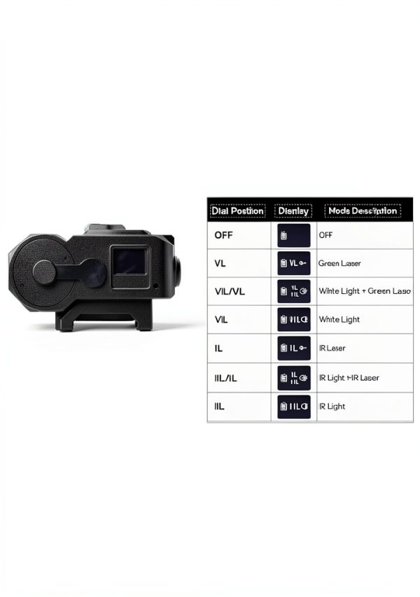 VOTATU Dual Laser Flashlight Tactical Light for Firearms-2