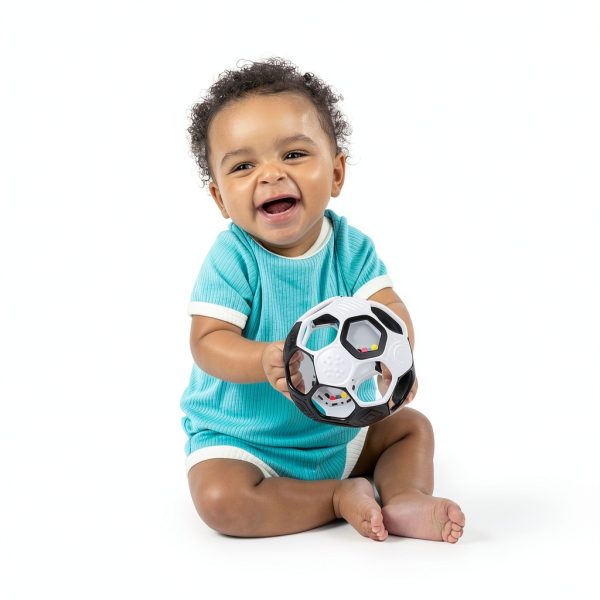 Bright Starts Grippin Goals Rattle Ball for Babies Soccer-8