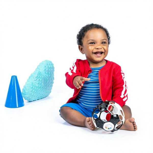 Bright Starts Grippin Goals Rattle Ball for Babies Soccer-6