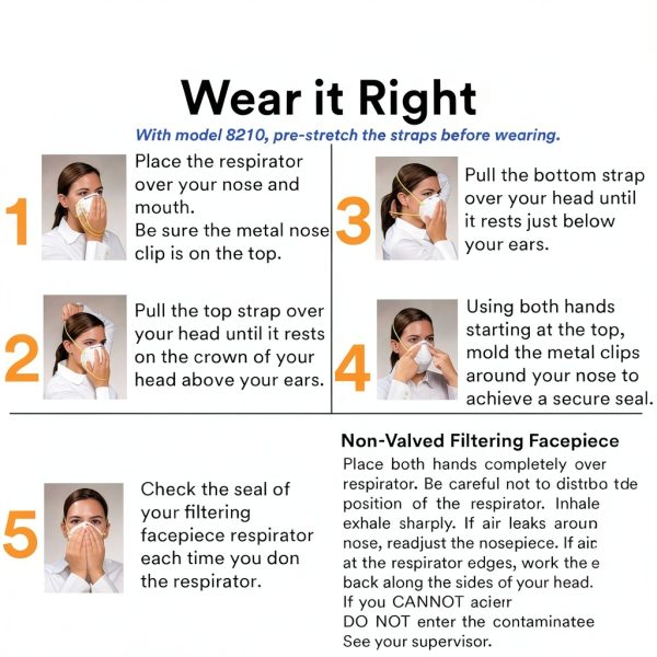 3M 8210 Respirator NIOSH Approved Disposable Safety Mask-5
