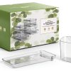 Clear Bathroom Organizer 2-Pack 3-Tier Pull-Out Storage by WAKISA-6