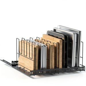 Pull Out Baking Tray Organizer Housolution 13-22in Expandable 8-0