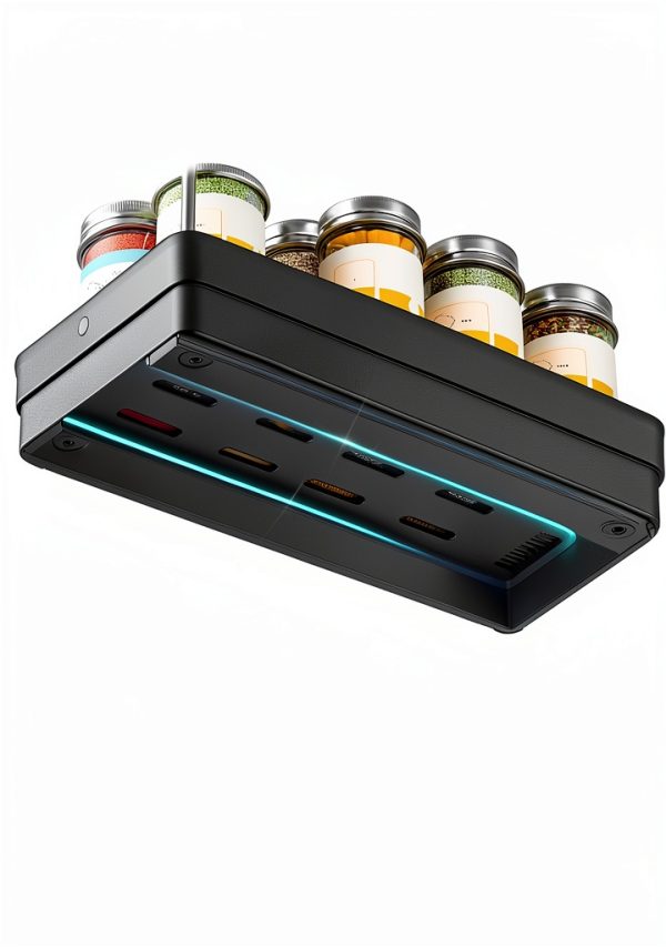 Nieifi Spice Organization for Cabinet-Vertical Spice Rack Pull Out-Spice Rack Organizer for Cabinet-4-1/3 inch Wide-Seasoning Kitchen Organizer-4.3" W x 10.6" D x 8.7" H-2 Pack-2 Tier-5