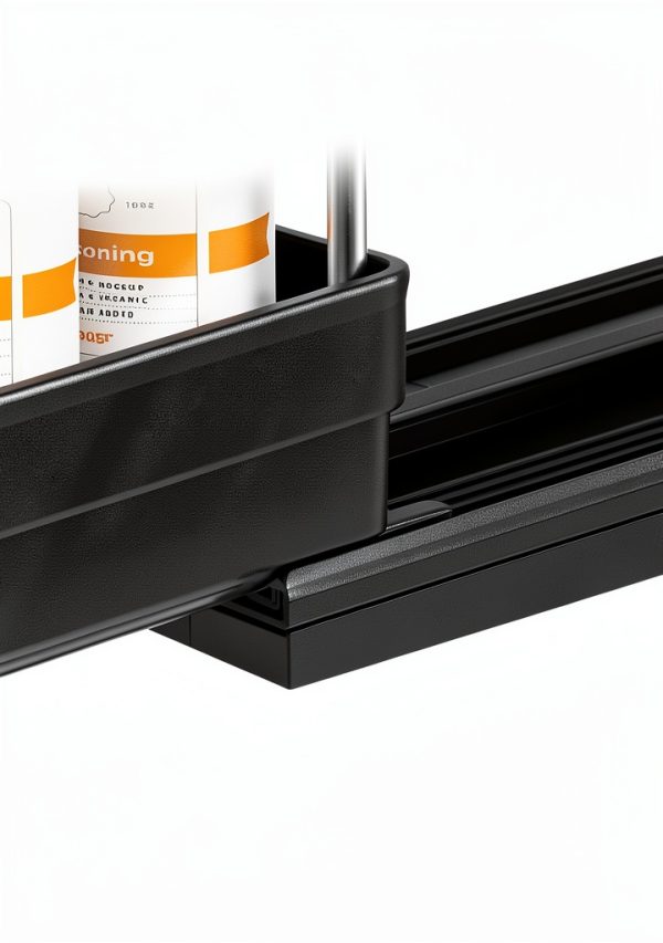 Nieifi Spice Organization for Cabinet-Vertical Spice Rack Pull Out-Spice Rack Organizer for Cabinet-4-1/3 inch Wide-Seasoning Kitchen Organizer-4.3" W x 10.6" D x 8.7" H-2 Pack-2 Tier-3