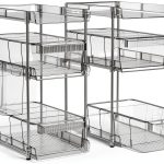 Clear Bathroom Organizer 2-Pack 3-Tier Pull-Out Storage by WAKISA-0