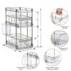 Clear Bathroom Organizer 2-Pack 3-Tier Pull-Out Storage by WAKISA-4