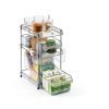 Clear Bathroom Organizer 2-Pack 3-Tier Pull-Out Storage by WAKISA-2