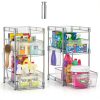 Clear Bathroom Organizer 2-Pack 3-Tier Pull-Out Storage by WAKISA-3