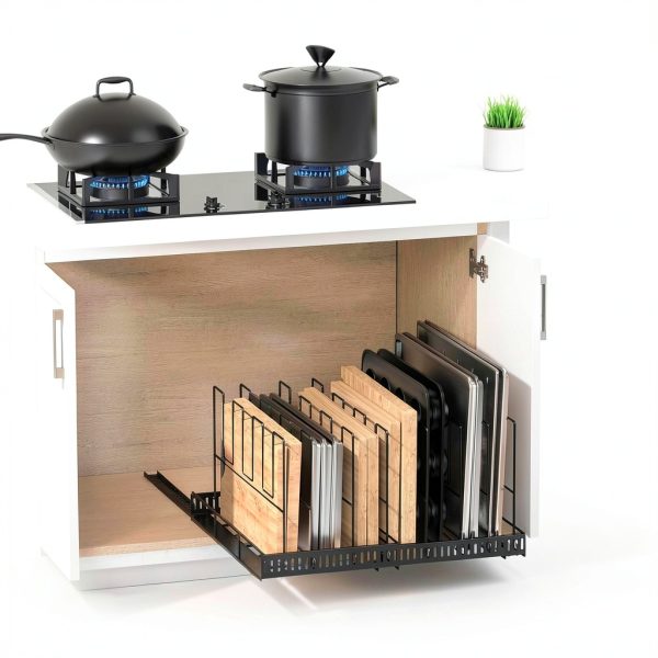 Pull Out Baking Tray Organizer Housolution 13-22in Expandable 8-7