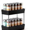 Nieifi Spice Organization for Cabinet-Vertical Spice Rack Pull Out-Spice Rack Organizer for Cabinet-4-1/3 inch Wide-Seasoning Kitchen Organizer-4.3" W x 10.6" D x 8.7" H-2 Pack-2 Tier-2