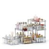 Clear Bathroom Organizer 2-Pack 3-Tier Pull-Out Storage by WAKISA-1