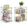 Clear Bathroom Organizer 2-Pack 3-Tier Pull-Out Storage by WAKISA-7
