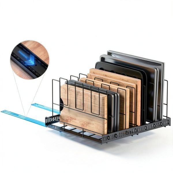 Pull Out Baking Tray Organizer Housolution 13-22in Expandable 8-3
