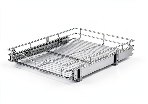 Pull Out Cabinet Organizer DINDON Chrome Heavy-Duty Sliding Shelf-2