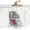 Rev-A-Shelf 2-Tier Kitchen Cabinet Pullout Shelf and Drawer Organizer Slide Out Pantry Storage Basket in Multiple Sizes, 15 x 22 In, 5WB2-1522CR-1-1