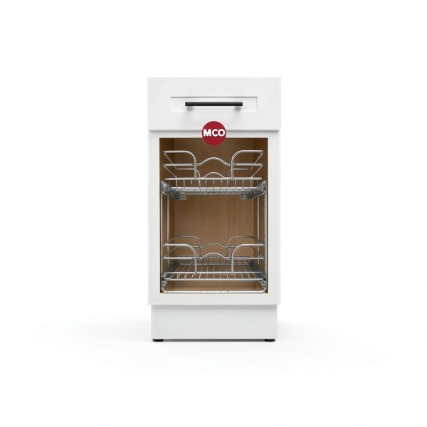 Rev-A-Shelf 2-Tier Kitchen Cabinet Pullout Shelf and Drawer Organizer Slide Out Pantry Storage Basket in Multiple Sizes, 15 x 22 In, 5WB2-1522CR-1-5