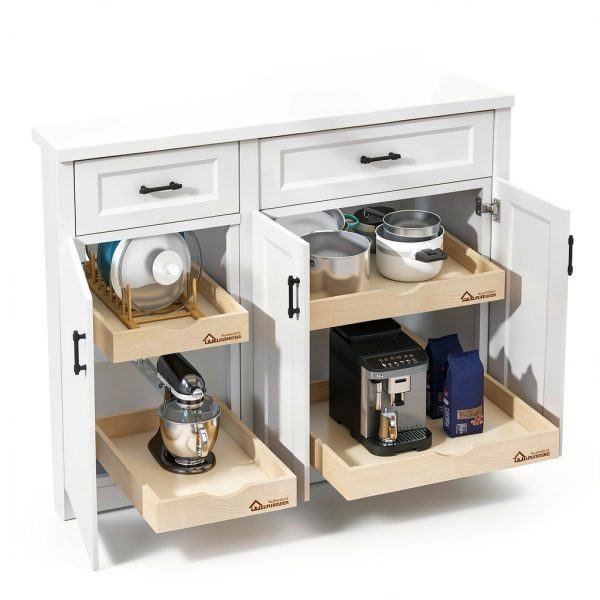 Soft Close Pull Out Drawer WelFurGeer 32W x 21D Natural Birch-1