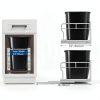 Pull Out Trash Can Insputer Duty Under Cabinet Organizer Double Silver-1