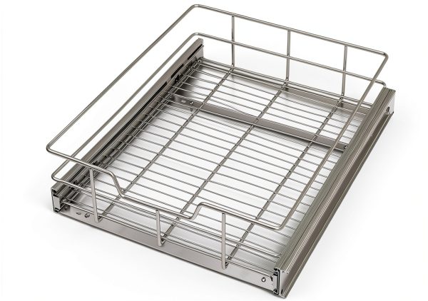 Pull Out Cabinet Organizer 14" W X 22" D, Slide Out Drawers For Kitchen Organizers and Storage, Pull Out Drawers For Cabinets Capacity Heavy Duty Caddy, Cabinet Shelves Chrome-Plated, Bathroom Pantry-0