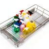 Pull Out Cabinet Organizer 14" W X 22" D, Slide Out Drawers For Kitchen Organizers and Storage, Pull Out Drawers For Cabinets Capacity Heavy Duty Caddy, Cabinet Shelves Chrome-Plated, Bathroom Pantry-7