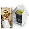 Pull Out Trash Can Insputer Duty Under Cabinet Organizer Double Silver-8